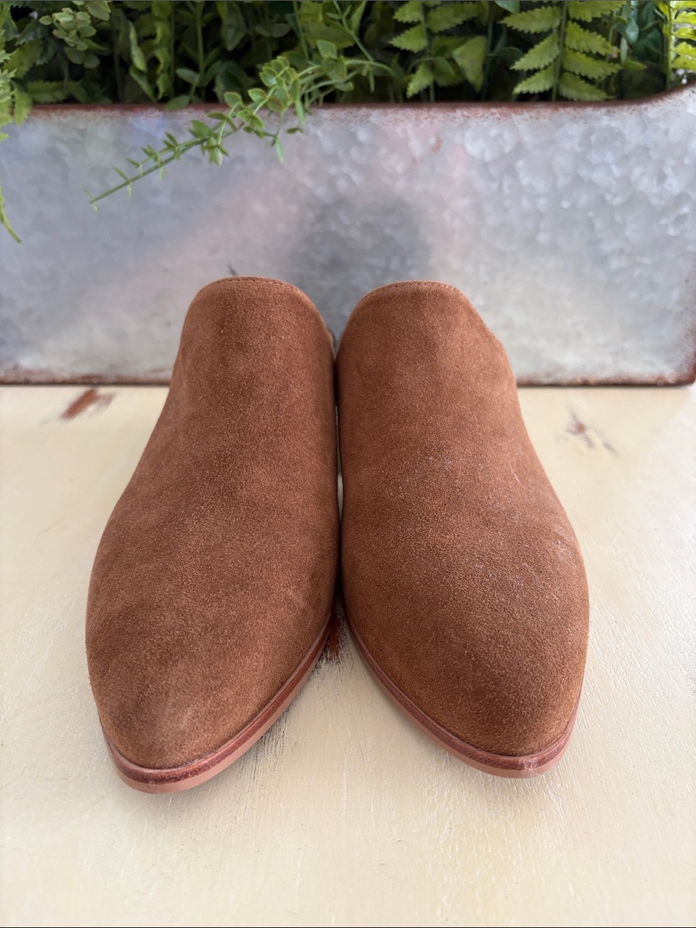Johnston & Murphy Trista Suede Mules Brown Leather Slip-On Women’s Size 11 - Picture 2 of 8